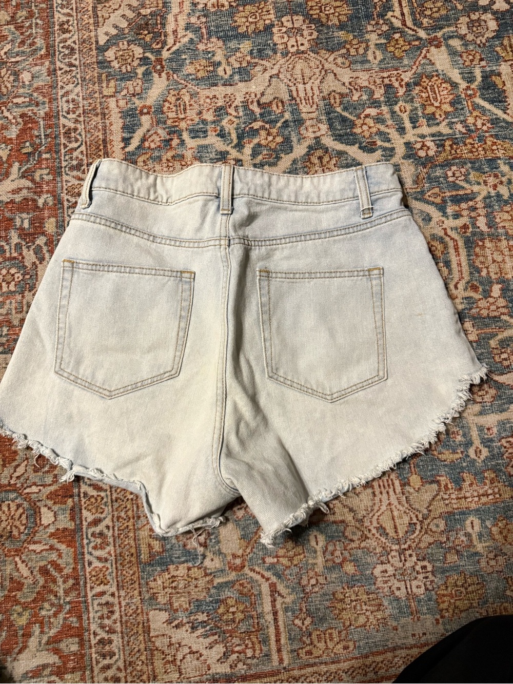 wild fable Light Blue High-Rise Denim Cutoff Shorts